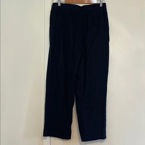 Calvin Klein Linen and Cotton Navy Pants - Picture 6 of 6
